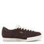 DK BRW/OFF WHT - Lacoste - Mens Aura Suede Sneakers