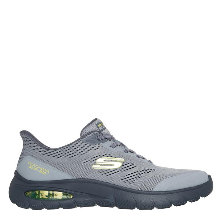 Skechers Men's Grey Slip On Trainers in Size 10, Sports Direct