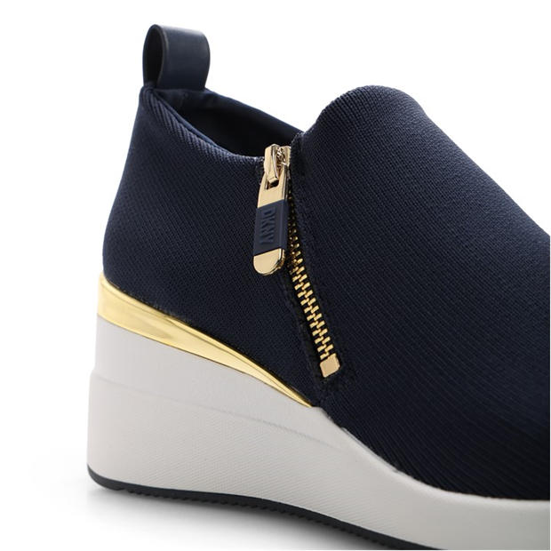 Black - DKNY - Women's Palma Wedge Trainers
