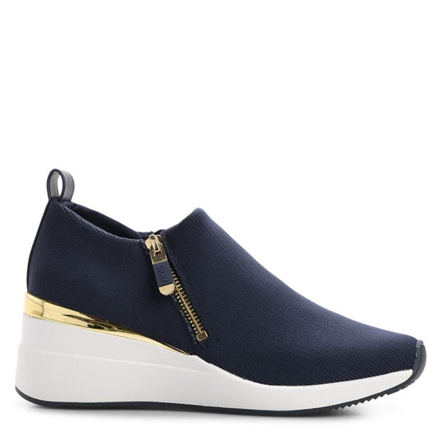 Navy - DKNY - Women's Palma Wedge Trainers