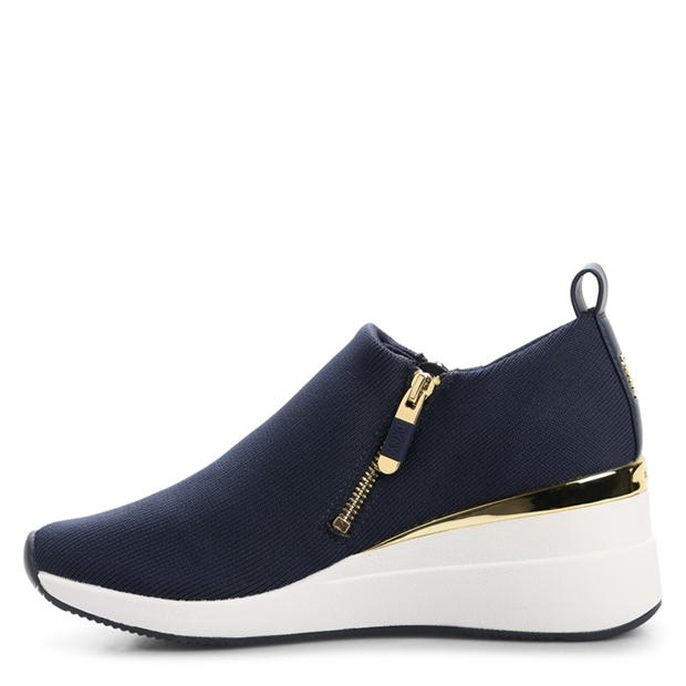 Navy - DKNY - Women's Palma Wedge Trainers