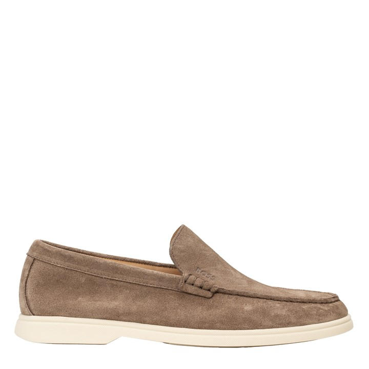 Boss Men's Brown Black Loafers With Iconic Logo Detail (Sienne) in Size 10, Sports Direct