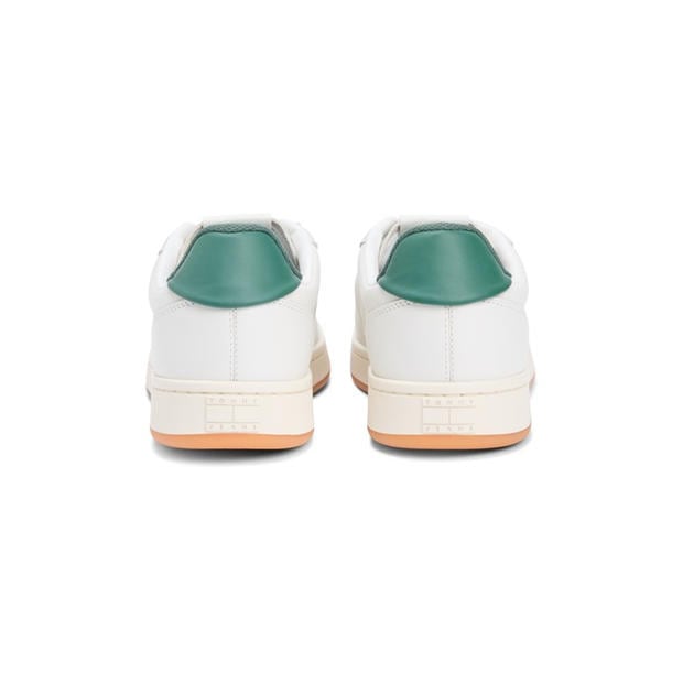 Ecru/Shdw Pine - Tommy Jeans - Men's Court Trainers