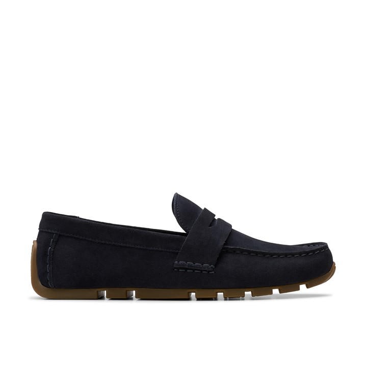 Clarks Men's Blue Loafers in Size 8, Sports Direct