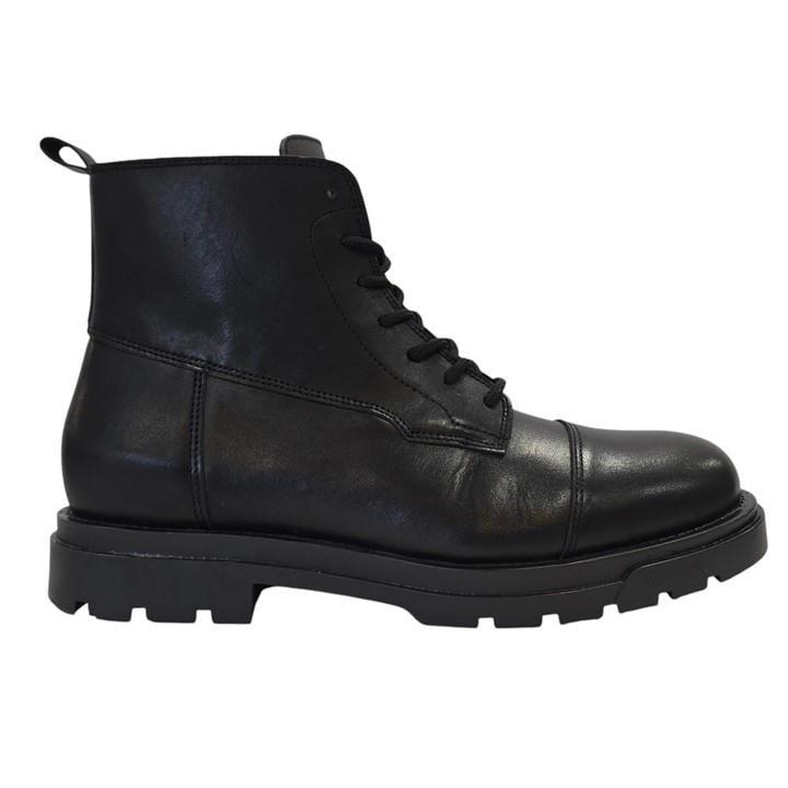 Firetrap Men's Albon Leather Ankle Lace Up Hiker Rugged Boots Black Size 7 (41) - Image 2