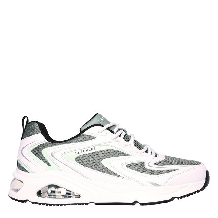 Skechers Men's Green Mesh Print Overlay Low-Top Trainers in Size 6, Sports Direct