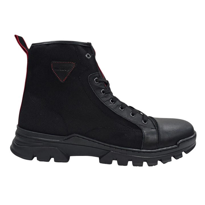Firetrap Men's Lucas Leather Ankle Lace Up Hiker Rugged Boots Black Size 9 (43) - Image 2
