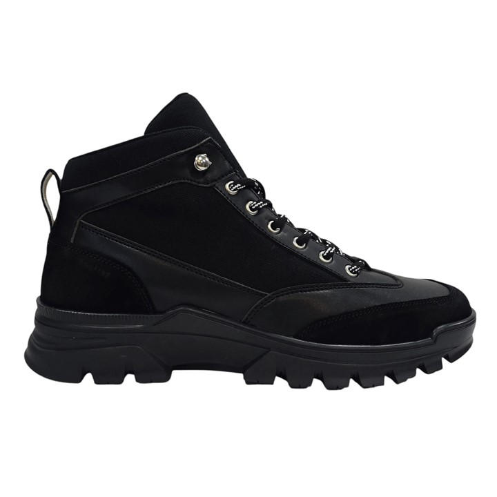 Firetrap Men's Jason Leather Lace Up Hiker Rugged Boots Black Size 11 (46) - Image 2