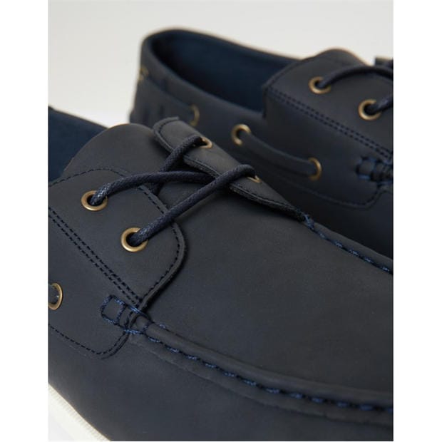 Navy - Threadbare - Men's Archery Boat Shoes