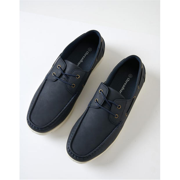 Navy - Threadbare - Men's Archery Boat Shoes