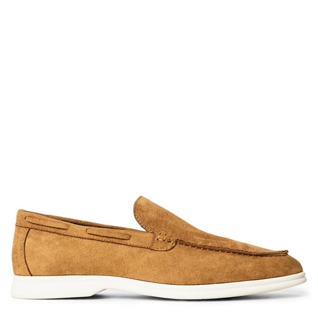 Beige Suede - Wheres That From - Mens Suede Slip On Easy Loafer