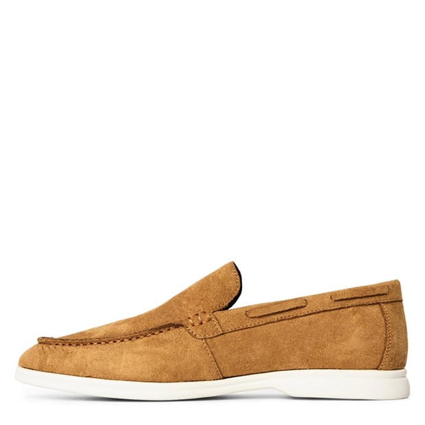 Beige Suede - Wheres That From - Mens Suede Slip On Easy Loafer