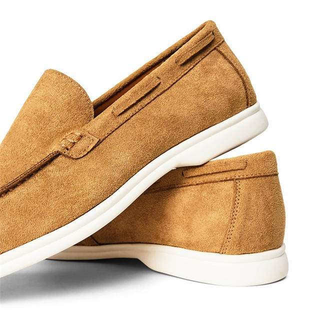 Beige Suede - Wheres That From - Mens Suede Slip On Easy Loafer