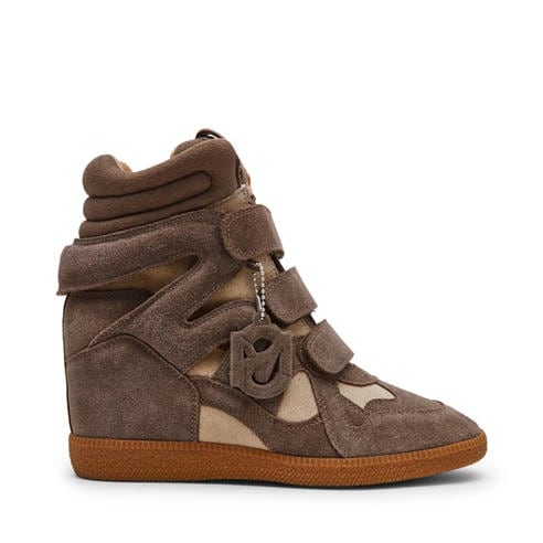 STEVE MADDEN - Women's Mavis Suede Wedge Trainers