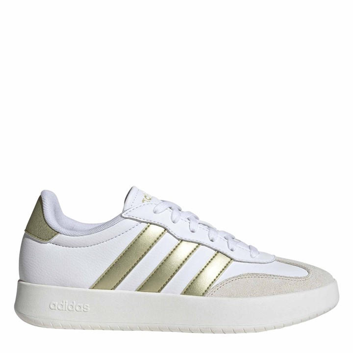 Adidas Men's White Barreda Low-Top Trainers in Size 7.5, Sports Direct