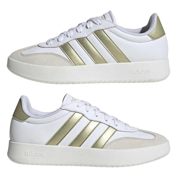 Ftwr White/Gold - adidas - Men's Barreda Low-Top Trainers