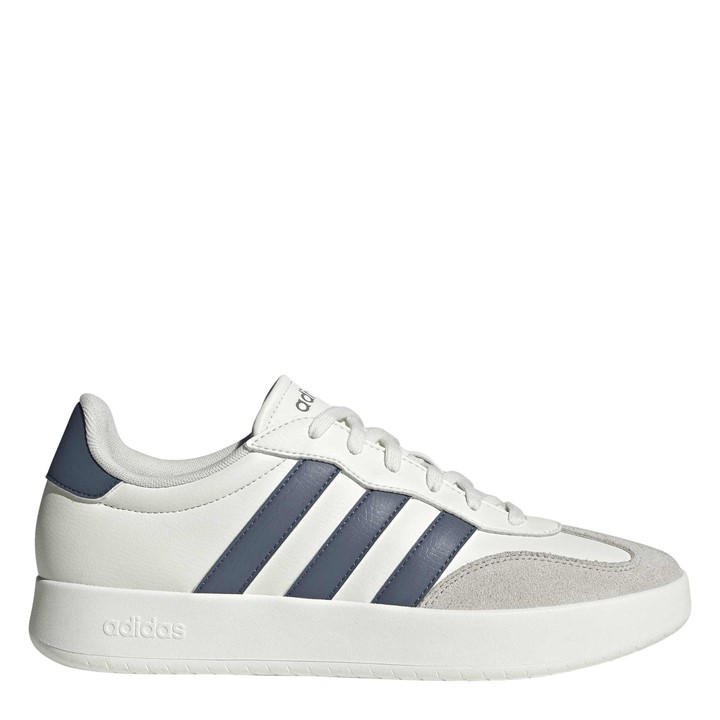 Adidas Men's White Barreda Low-Top Trainers in Size 7.5, Sports Direct