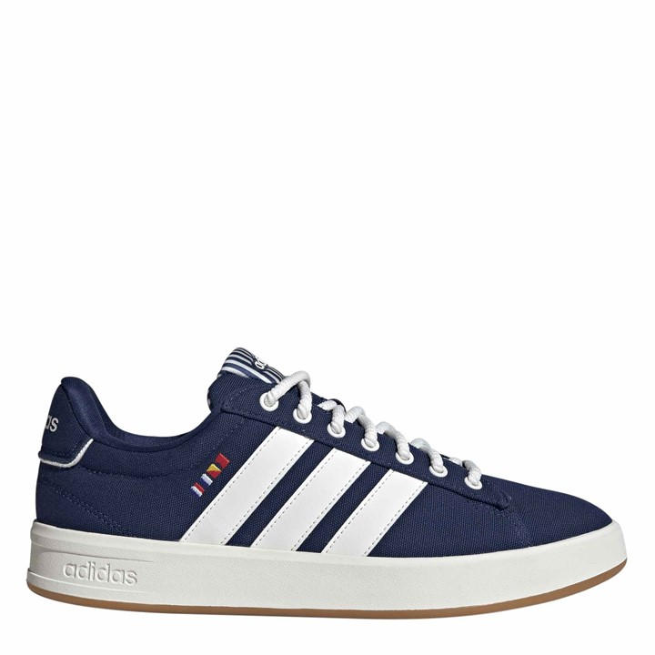 Adidas  Blue Grand Court 3.0 Low-Top Trainers in Size 10.5, Sports Direct