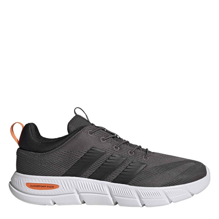 Adidas  Grey Cloudfoam Flex Elastic Laces Low-Top Trainers in Size 11.5, Sports Direct