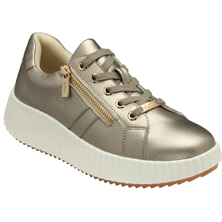 Lotus Shoes Women's Gold Kora Wedge Trainers in Size 8, Sports Direct