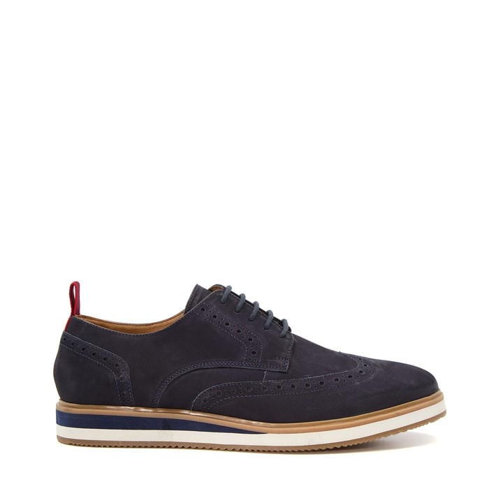 Dune London Men's Blue Britle Brogues in Size 11, Sports Direct