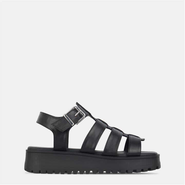 Jack Wills Women's Black Gladiator Sandals in Size 6, Sports Direct