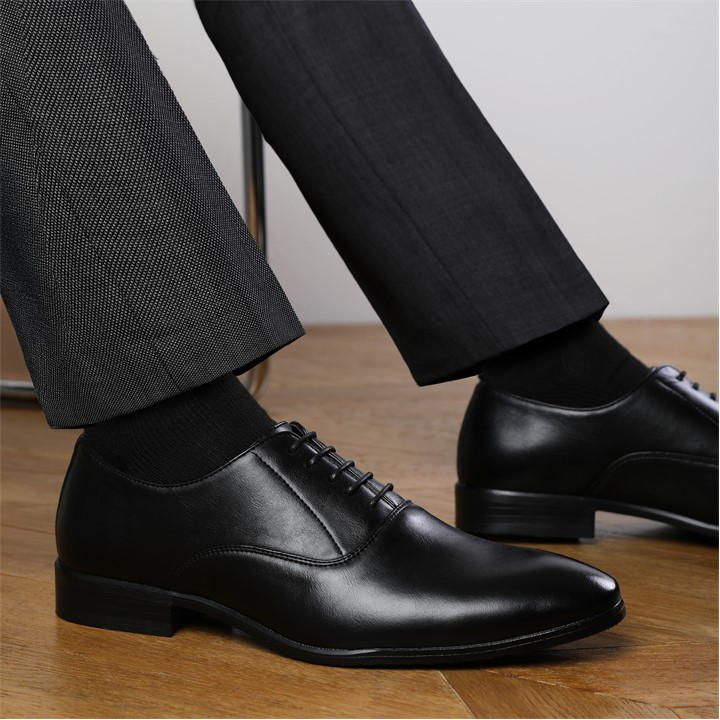 Wheres That From Men's Black Wheres Oxford Lace Up Formal Classic Dress Shoe in Size 7, Sports Direct