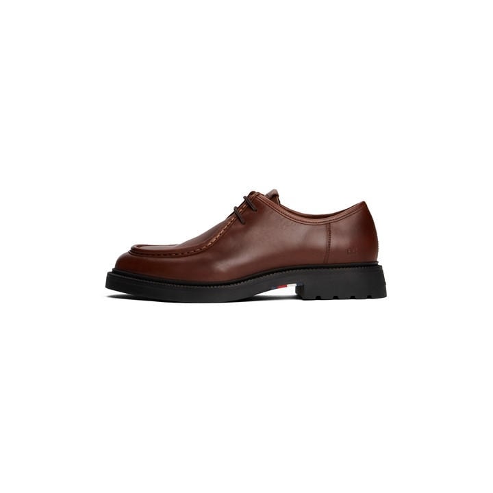 Tommy Hilfiger Men's Brown Leather Moc Toe Formal Shoes in Size 9, Sports Direct