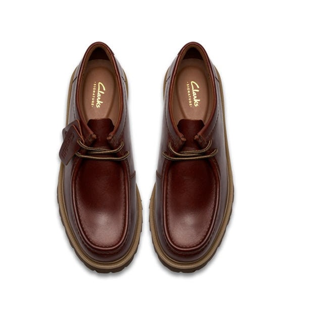 Brown Leather - Clarks - Men's Moc Toe Formal Shoes