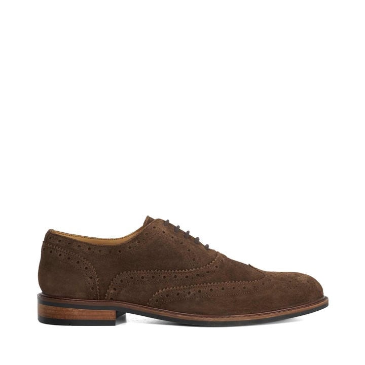 Dune London Men's Brown Baltics Suede Brogues in Size 8, Sports Direct