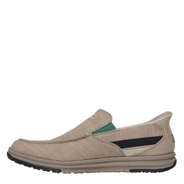 Taupe - Skechers - Men's Moc Toe Formal Shoes