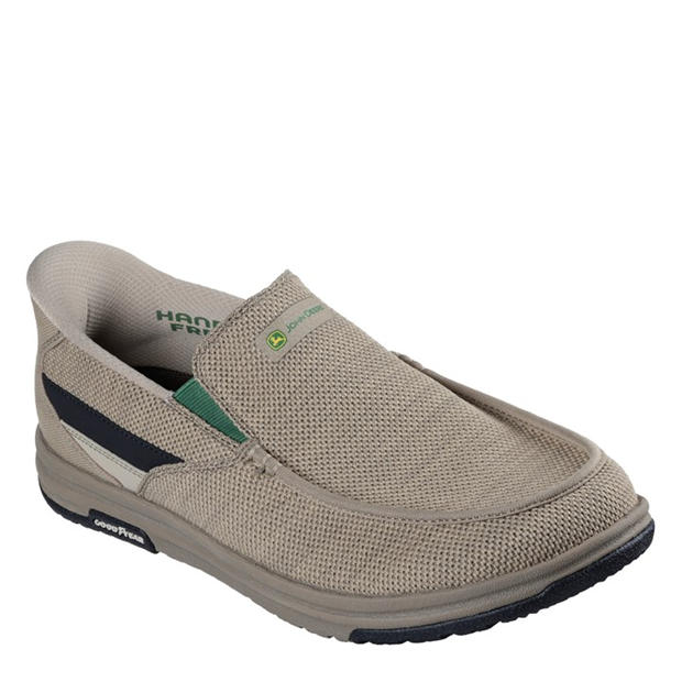 Taupe - Skechers - Men's Moc Toe Formal Shoes
