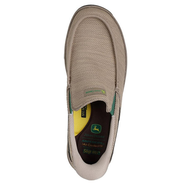 Taupe - Skechers - Men's Moc Toe Formal Shoes