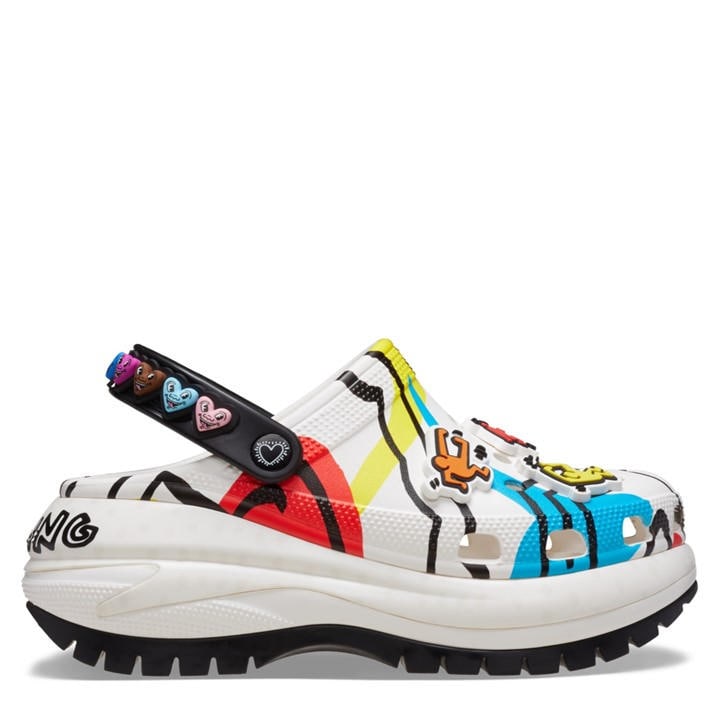 Crocs Women's Black Keith Haring Mega Crush Clog in Size 4, Sports Direct
