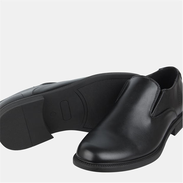 Black - Giorgio - Mens Slip on Derby Shoes