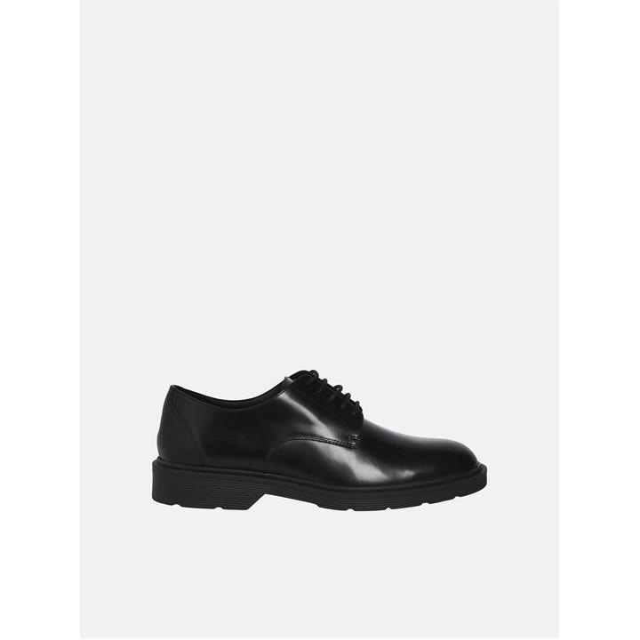 Jack And Jones Men's Black Dax Leather Dress Shoes in Size 10, Sports Direct