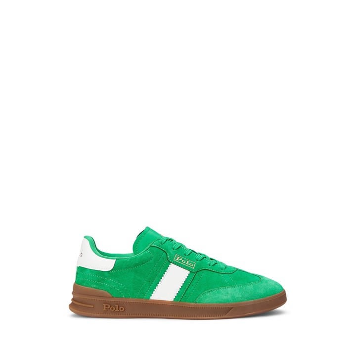 Polo Ralph Lauren Women's Green Leather Court Trainers in Size 4, Sports Direct