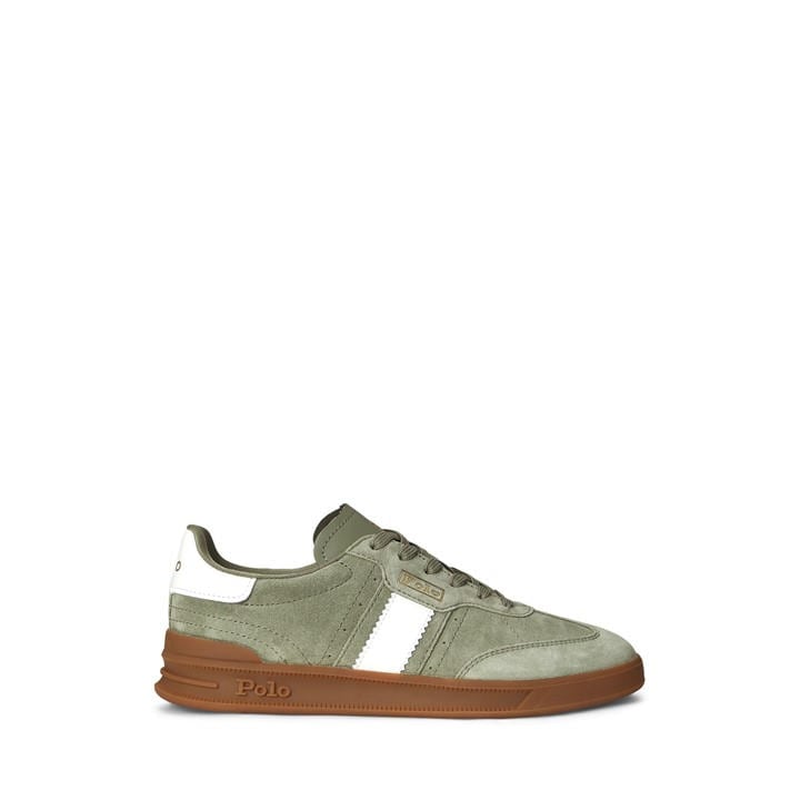 Polo Ralph Lauren Women's Green Leather Court Trainers in Size 4, Sports Direct