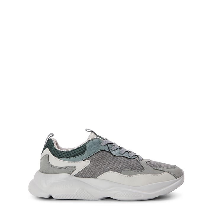Hugo Men's Grey Leon Runners Low-Top Trainers in Size 6, Sports Direct