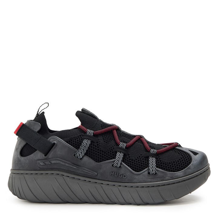 Hugo Men's Black Reeflyn Slon Kn Casual Low-Top Trainers in Size 11, Sports Direct