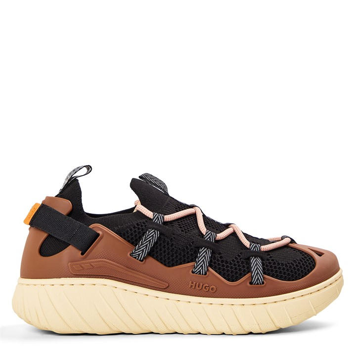Hugo Men's Brown Reeflyn Slon Kn Casual Low-Top Trainers in Size 9, Sports Direct