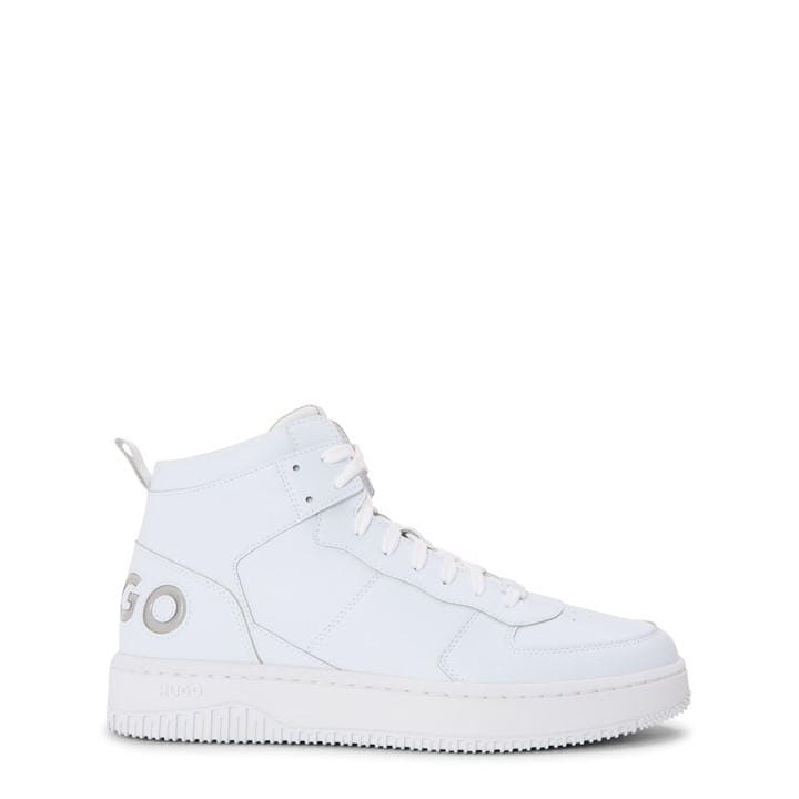 Hugo Men's White Kilian Hito Blub High-Top Trainers in Size 7, Sports Direct