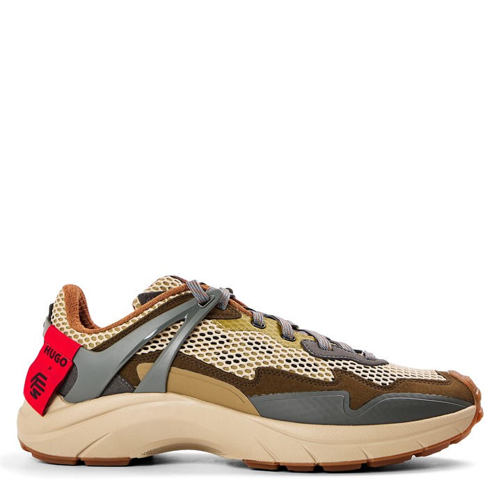 Hugo Men's Beige Casual Low-Top Trainers in Size 11, Sports Direct