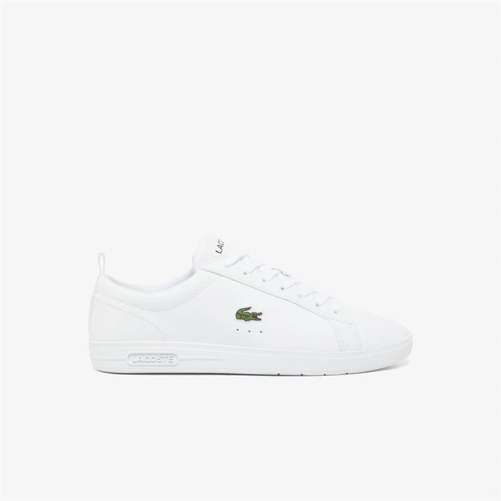 Lacoste Women's White Carnaby Low Top Trainers in Size 3, Sports Direct