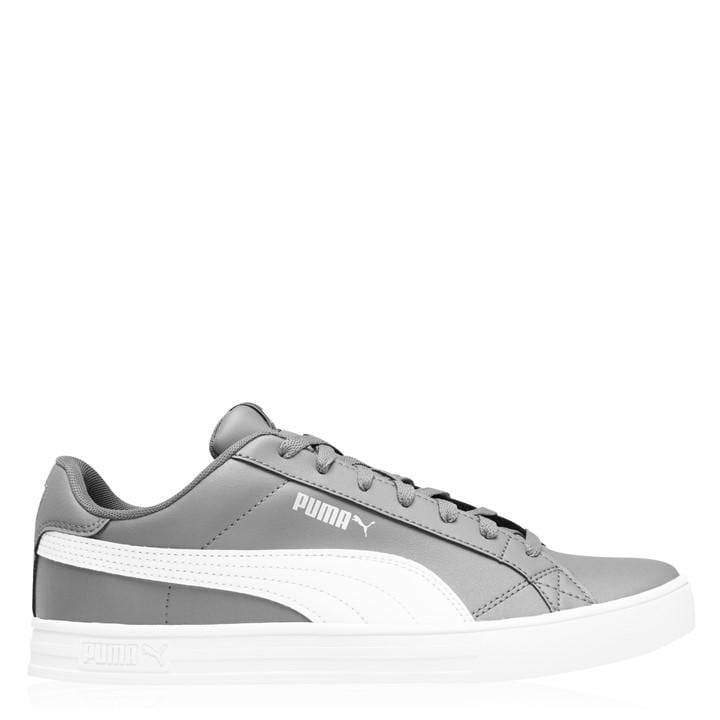 Puma Men's Grey Smash Vulc 3 Low Trainers in Size 9.5, Sports Direct