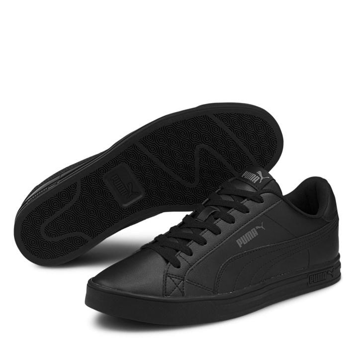 Puma Men's Black Smash Vulc 3 Low Trainers in Size 12, Sports Direct