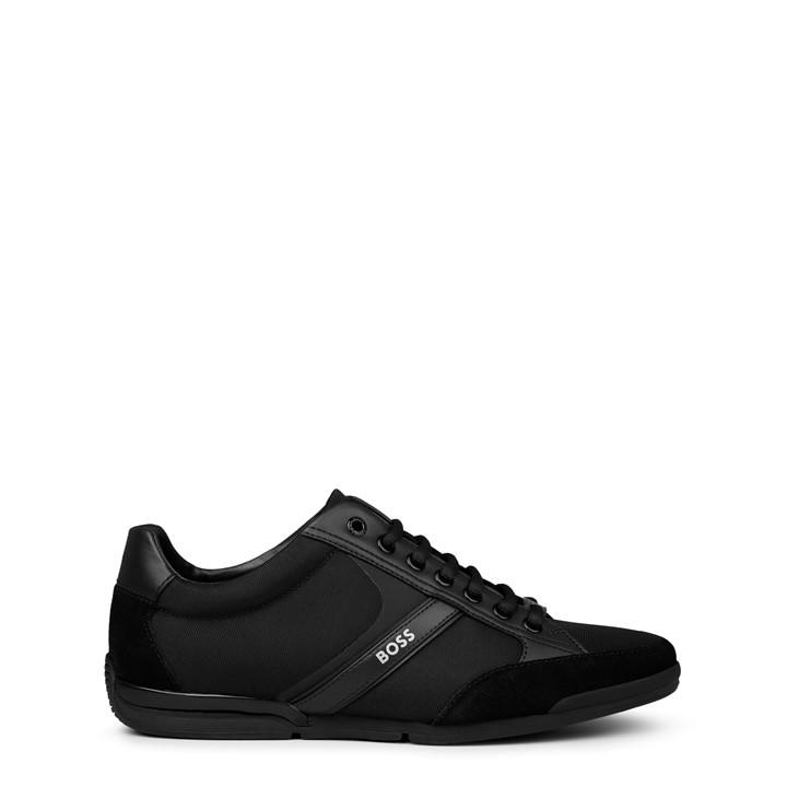 Boss Men's Black Saturn Low Top Trainers, Optimal Breathability in Size 8, Sports Direct