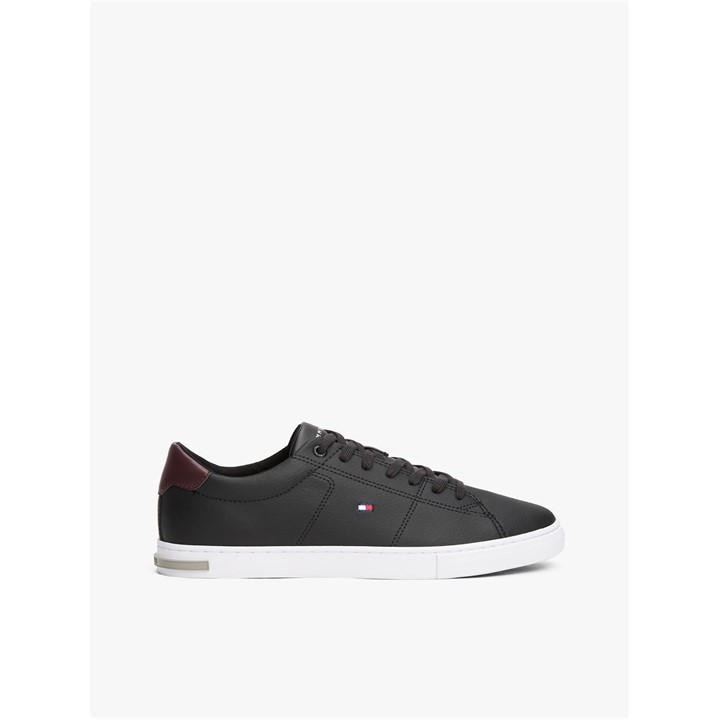 Tommy Hilfiger Men's Black Essential Tie Detail Trainers in Size 7, Sports Direct