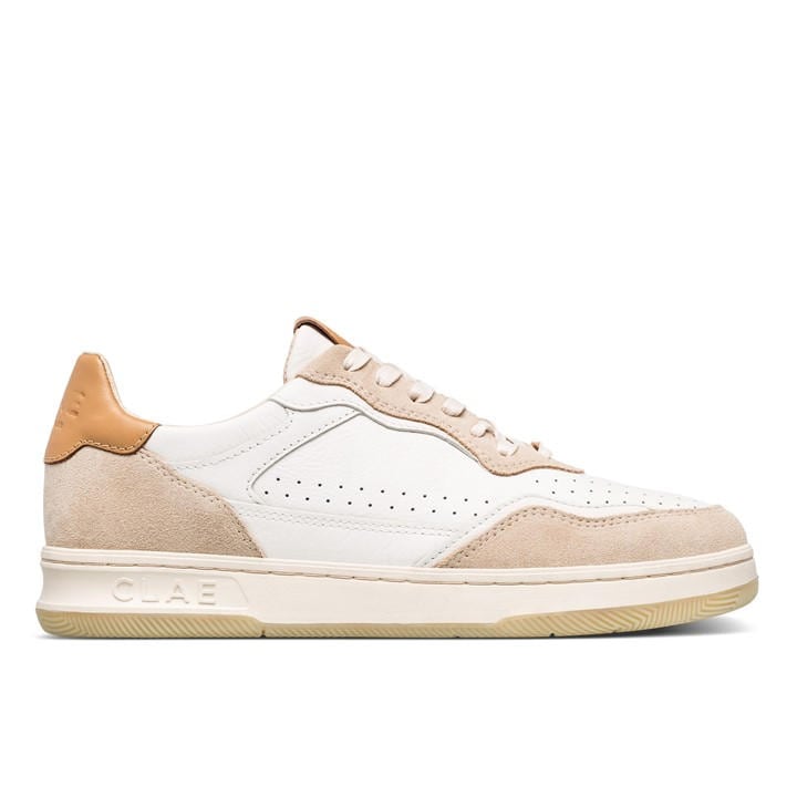 Clae  Beige  Low-Top Trainers in Size 7, Sports Direct