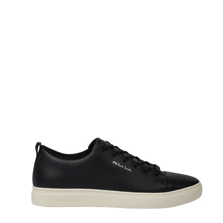 Ps Paul Smith Men's Black Lee Leather Low-Top Trainers in Size 6, Sports Direct